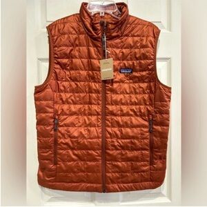 Patagonia Men’s Medium Nano Puff Insulated Vest Burnished Red Puffer NWT Puffy